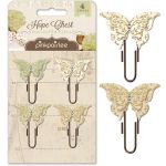 Pink Paislee Hope Chest Butterfly Clips