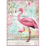 Stamperia Papier de Riz Pink Flamingo