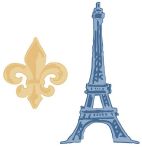 Die Tim Holtz Fleur de Lis & Eiffel Tower