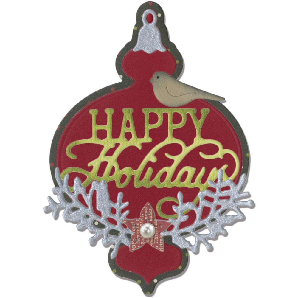 Die Tim Holtz Ornament & Happy Holidays