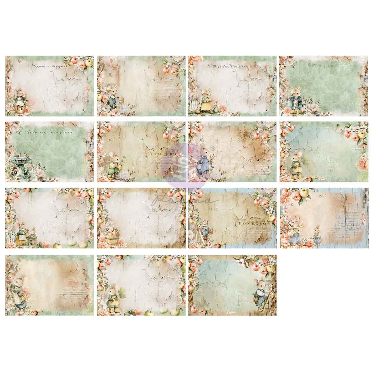 Prima Marketing 3 girls tale Homegrown Journaling Notecards 4x6