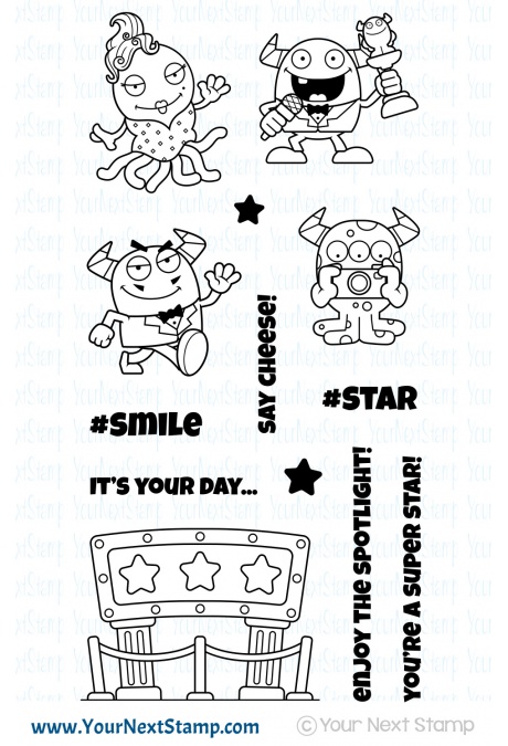 Your Next Stamp Silly Monsters Say Cheese