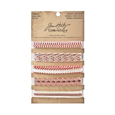 Tim Holtz Trimmings Natural Red/Cream