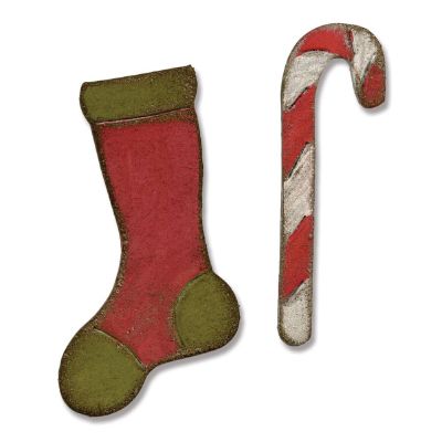 Die Tim Holtz Mini Stocking And Candy Cane