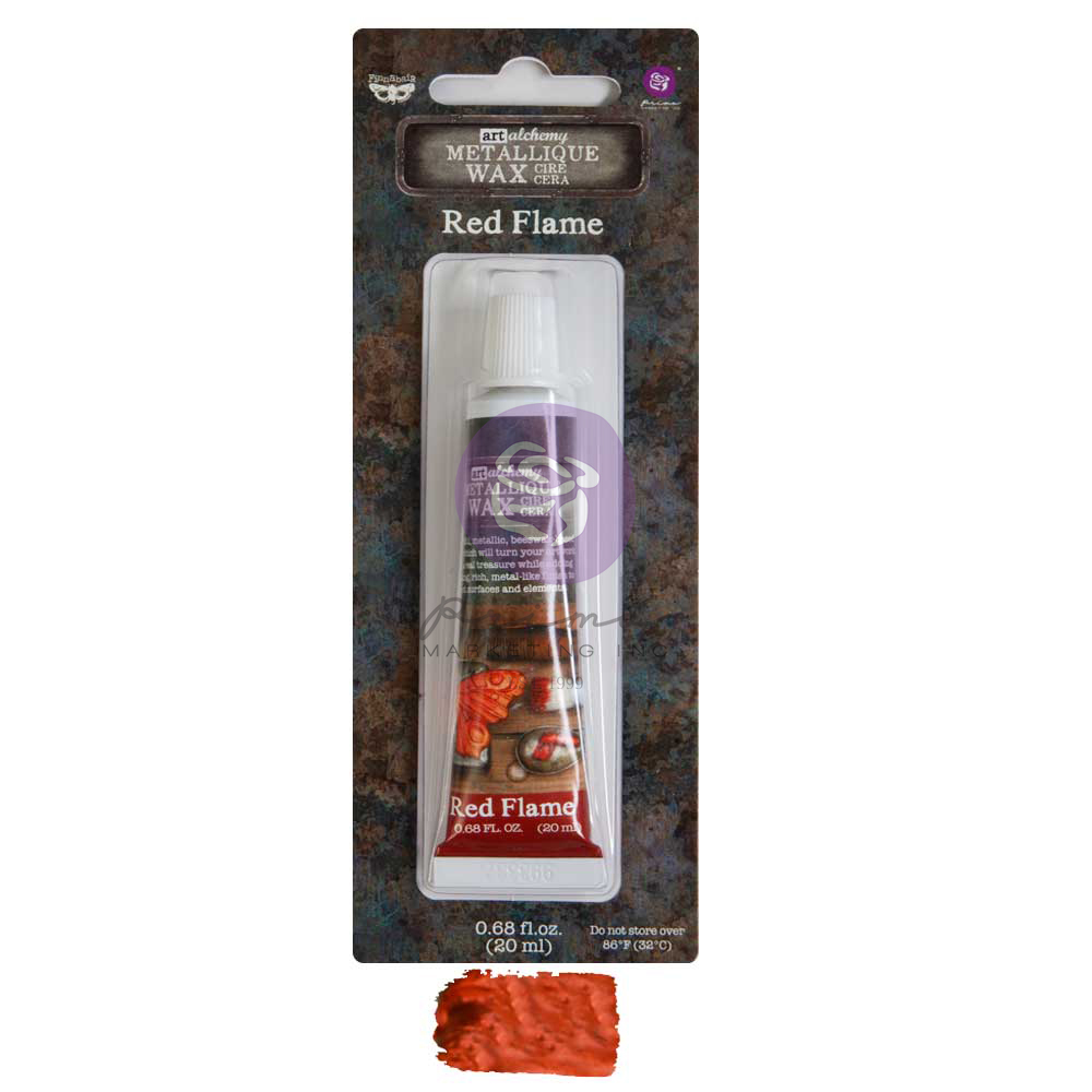 Finnabair Tube Wax Metallique Red Flame