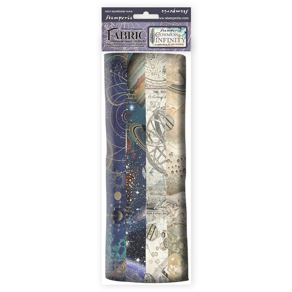 Stamperia Cosmos Infinity Fabric Paper