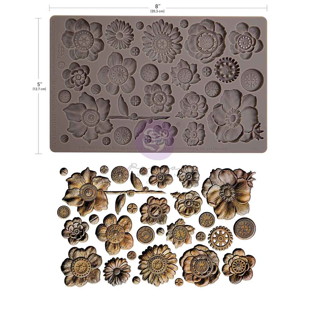 Prima Marketing Finnabair Moule Rusty Flowers