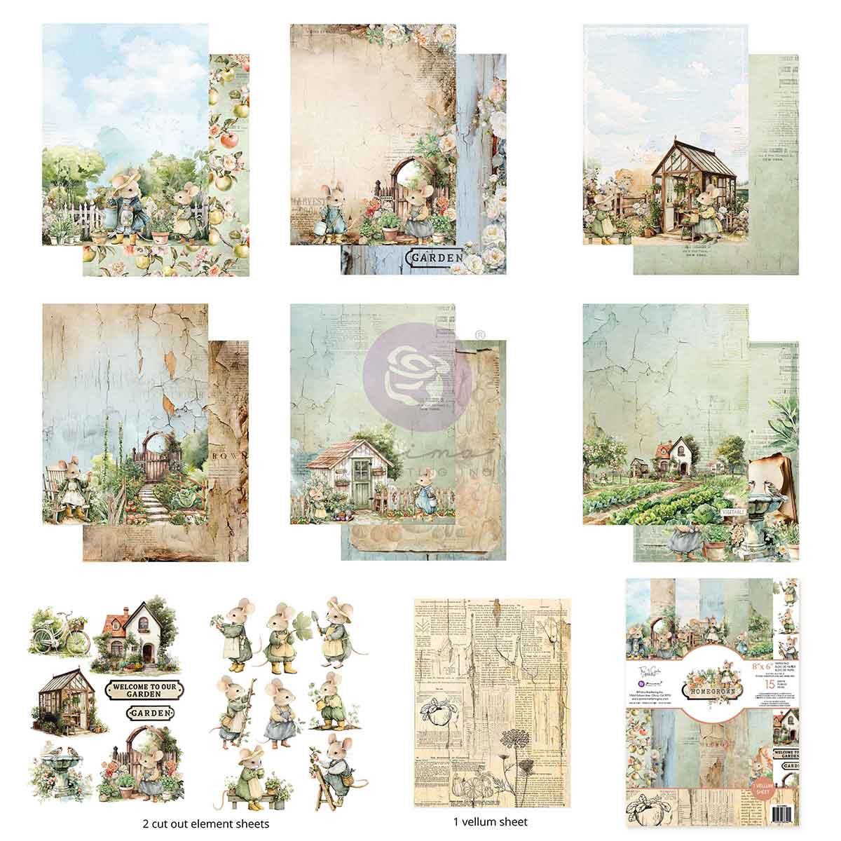 Prima Marketing 3 girls tale Homegrown Pad 8x6